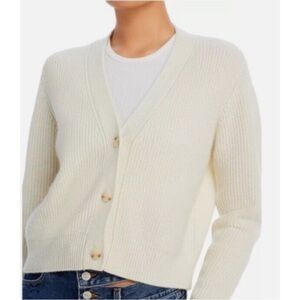 Aqua Women's Ivory Button-Up Cardigan